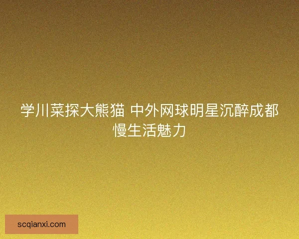 学川菜探大熊猫 中外网球明星沉醉成都慢生活魅力